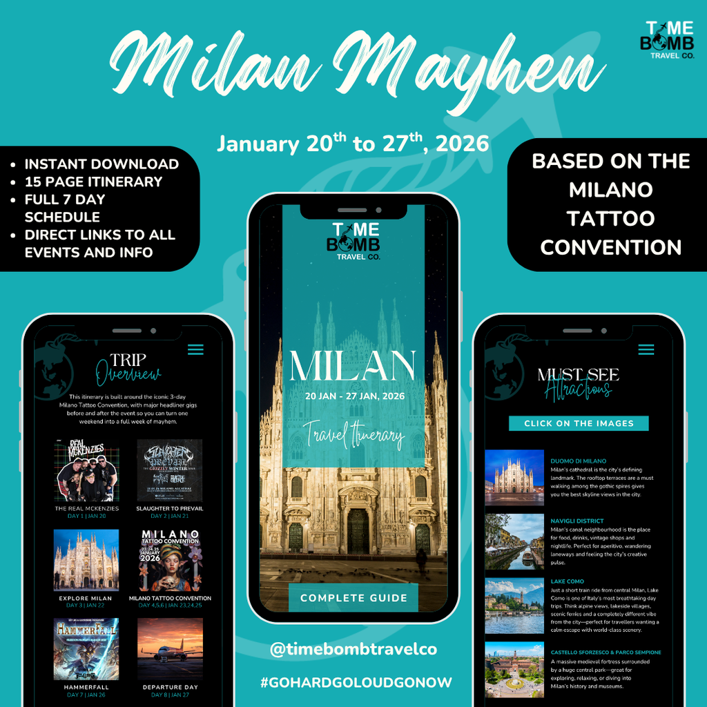 MILAN MAYHEM TRAVEL ITINERARY - 20th to 27th January, 2026