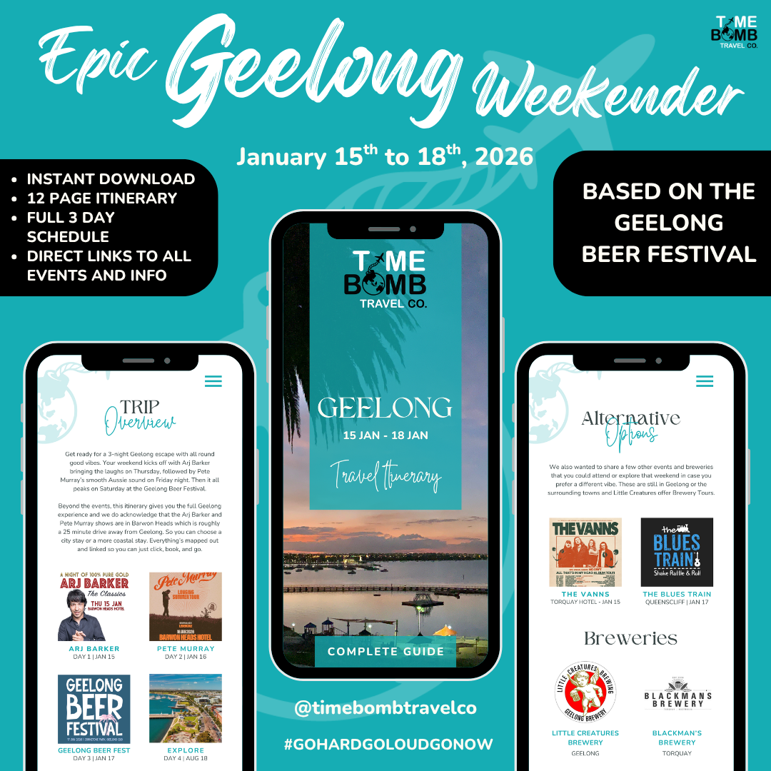 GEELONG EPIC WEEKENDER ITINERARY – 15th to 18th January, 2026