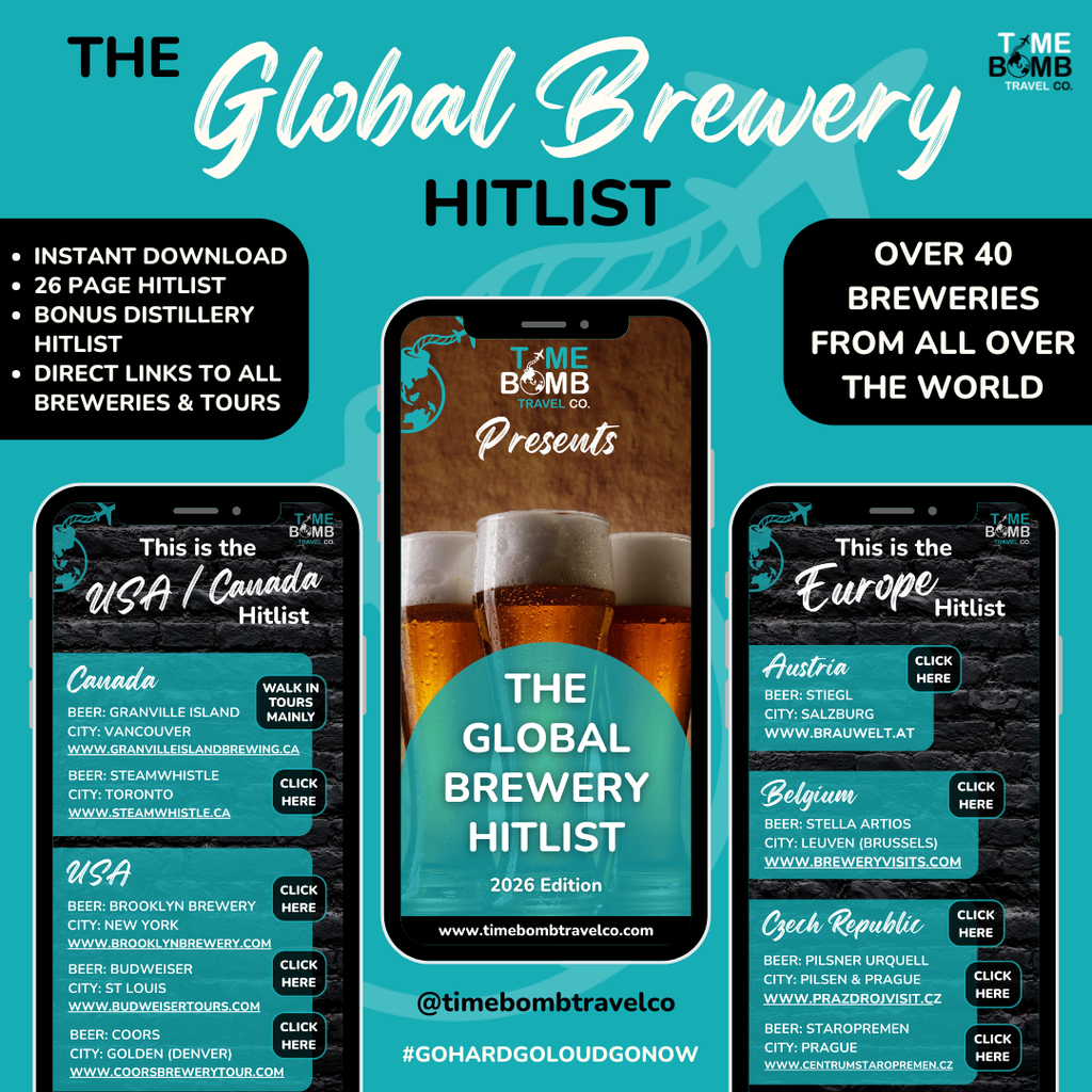 THE GLOBAL BREWERY HITLIST | Worldwide Beer Travel Guide | Over 40 Brewery Tours with Links (Instant Digital Download)