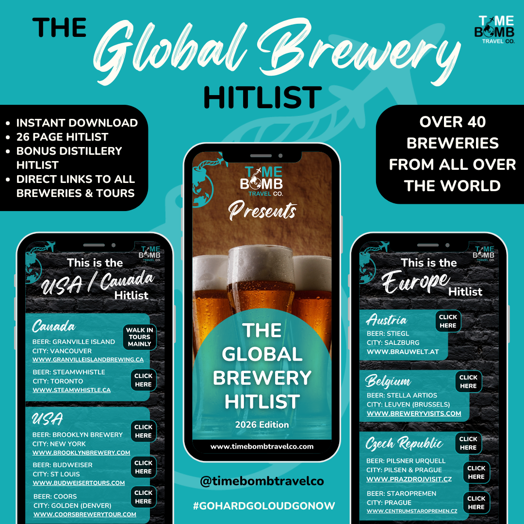 THE GLOBAL BREWERY HITLIST | Worldwide Beer Travel Guide | Over 40 Brewery Tours with Links (Instant Digital Download)